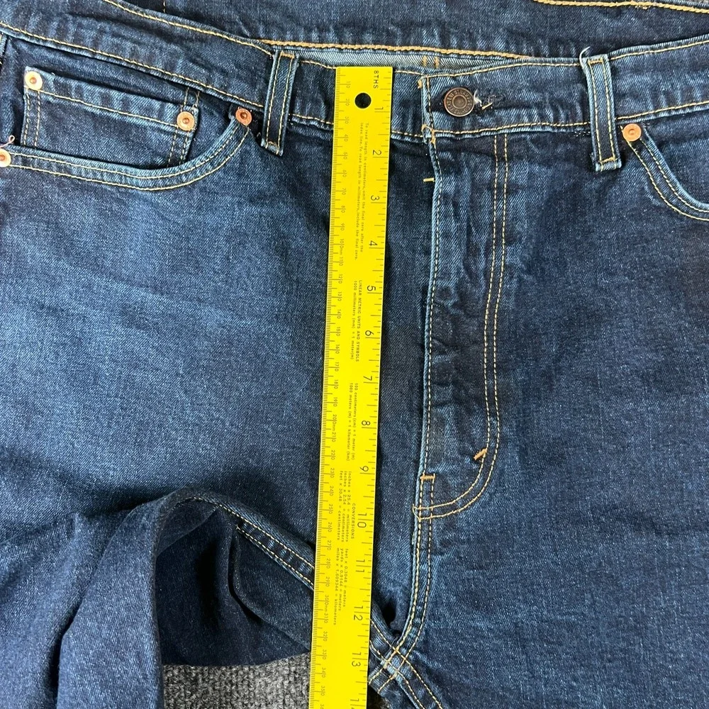 Levi's 505 Jeans Men 40x22.5 Blue Denim High Rise Regular Fit Capri Straight Leg